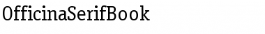 OfficinaSerifBook Regular Font Title Preview