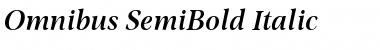 Omnibus SemiBold Italic Font Title Preview