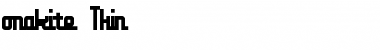onakite Thin Font Title Preview