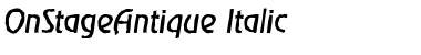 OnStageAntique Italic Font Title Preview