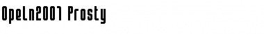 Opeln2001 Prosty Regular Font Title Preview