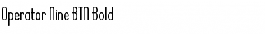 Operator Nine BTN Bold Font Title Preview