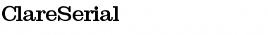 ClareSerial Regular Font Title Preview
