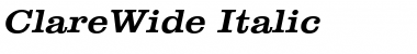 ClareWide Italic Font Title Preview