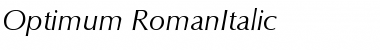 Optimum-RomanItalic Regular Font Title Preview
