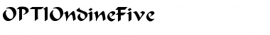 OPTIOndineFive Regular Font Title Preview