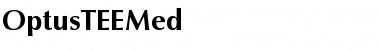 OptusTEEMed Regular Font Title Preview