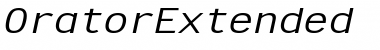 OratorExtended Oblique Font Title Preview
