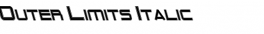 Outer Limits Italic Font Title Preview