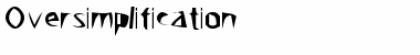 Oversimplification Regular Font Title Preview