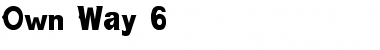 Own Way 6 Regular Font Title Preview