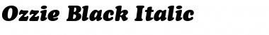 Ozzie Black Italic Font Title Preview