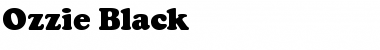 Ozzie Black Regular Font Title Preview