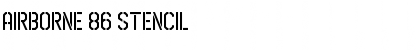 Airborne 86 Stencil Regular Font Title Preview