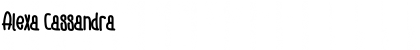 Alexa Cassandra Regular Font Title Preview