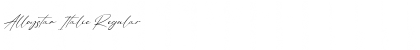 Alloystan Italic Regular Font Title Preview