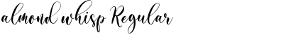 almond whisp Regular Font Title Preview