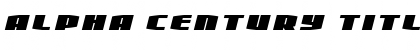 Alpha Century Title Italic Regular Font Title Preview