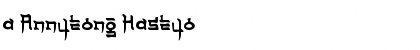 a Annyeong Haseyo Regular Font Title Preview
