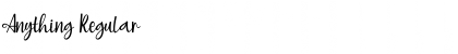 Anything Regular Font Title Preview