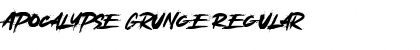Apocalypse Grunge Regular Font Title Preview