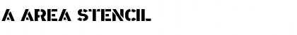 a Area Stencil Regular Font Title Preview
