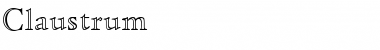 Claustrum Regular Font Title Preview