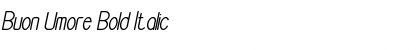 Buon Umore Bold Italic Font Title Preview