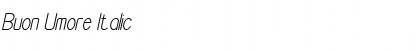 Buon Umore Italic Font Title Preview