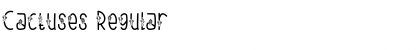 Cactuses Regular Font Title Preview