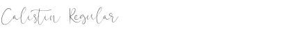 Calistin Regular Font Title Preview