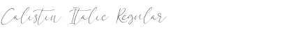 Calistin Italic Regular Font Title Preview