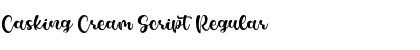 Casking Cream Script Regular Font Title Preview