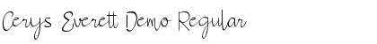 Cerys Everett Demo Regular Font Title Preview