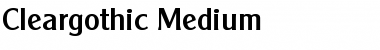 Cleargothic-Medium Regular Font Title Preview