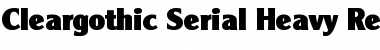 Cleargothic-Serial-Heavy Regular Font Title Preview