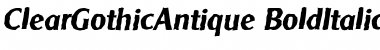 ClearGothicAntique BoldItalic Font Title Preview