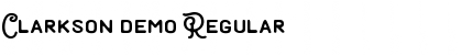 Clarkson demo Regular Font Title Preview