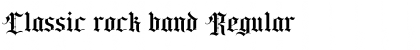 Classic rock band Regular Font Title Preview