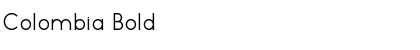 Colombia Bold Font Title Preview