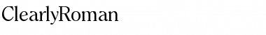 ClearlyRoman Regular Font Title Preview