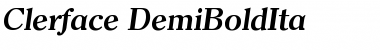 Clerface-DemiBoldIta Regular Font Title Preview