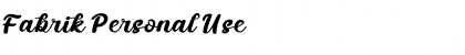 Fabrik Personal Use Font Title Preview