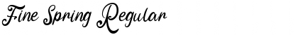 Fine Spring Regular Font Title Preview