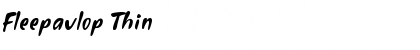 Fleepavlop Thin Font Title Preview