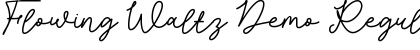 Flowing Waltz Demo Regular Font Title Preview