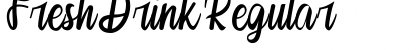 Fresh Drink Regular Font Title Preview