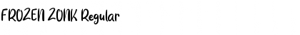 FROZEN ZONK Regular Font Title Preview