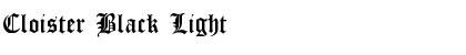 Cloister Black Light Font Title Preview