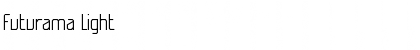 Futurama Light Font Title Preview